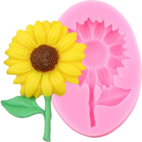 3D Flower Silicone Molds Sunflower Fondant Chocolate Mould Wedding Cake Decorating Tools DIY Cake Baking Candy Clay Moulds