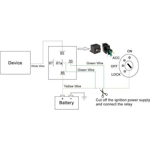 40Amp 12VDC 4 Pin Changeover Relay Nomally Closed Base Automotive Car Bike
