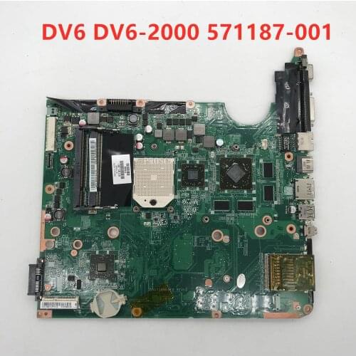 Free shipping For HP DV6-2000 Laptop motherboard 571187-001 571187-501 571187-601 100% working well