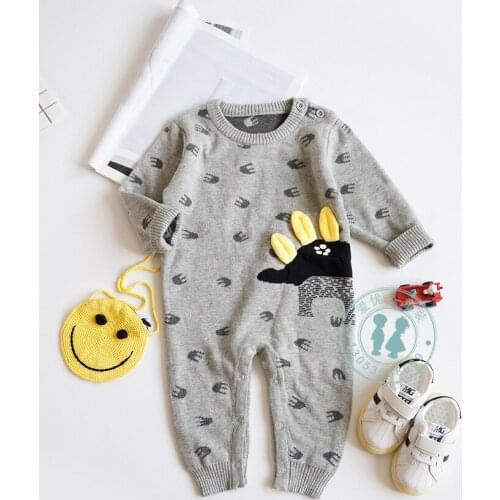 Baby Rompers Spring Autumn Fashion Cartoon Printed Long Sleeves Bodysuits for Girls Toddler Boys One-Pieces Newborn Romper 2020