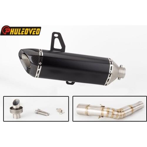 For Piaggio Vespa GTS300 Exhaust ID:32.5mm Link Pipe Carbon Motorcycle Exhaust System L:520mm Exhaust Muffler for Vespa GTS300