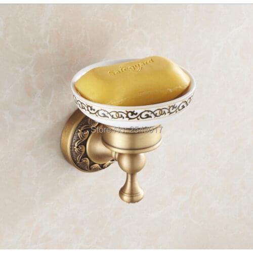 Brand New Euro Sanitary Ware Accessories Soap Dish Holder Antique Bronze Carving Soap Case/Boxes ZR2605