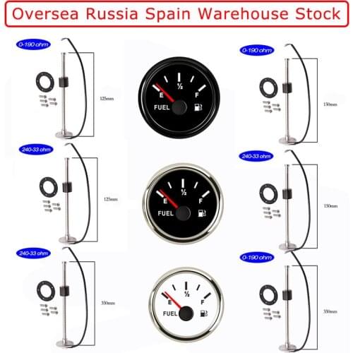 Hot Sale Fuel Level Gauge For Marine Boat Car Truck 0-190 ohm 240-33ohm Fuel Level Meter 125mm-500mm Fuel Level Sensor