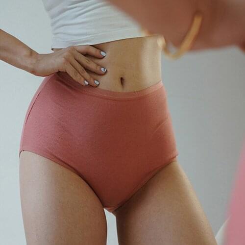 Cotton Womens Underwear Panties High Waist Briefs Solid Color Breathable Underpants Seamless Soft Lingerie Fashion Briefs Soft