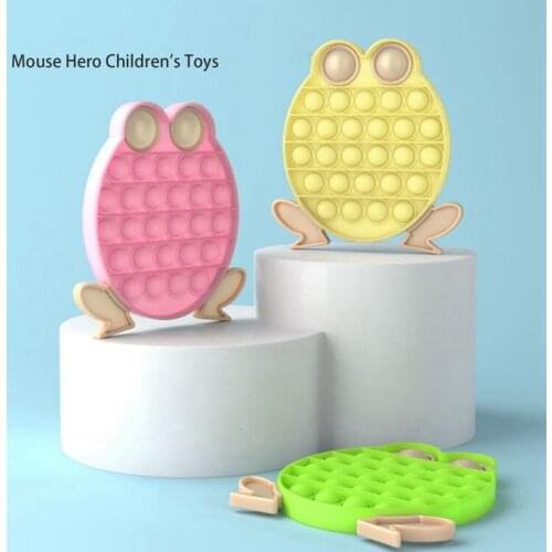 Funny Frog Squeeze Silicone Bubble Sensory Fidget Toy Autism Special Needs Stress Reliever Anti-Anxiety Toys for Kids Adults