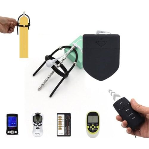 Medical Electro Shock Penis Plug Enlargement Ring Electric Penis Massager Catheter Electrical Stimulate Adult Sex Toy For Men