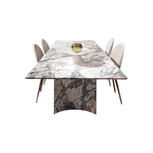 Metal dining table rectangular living room advanced customization imported light luxury living room table furniture