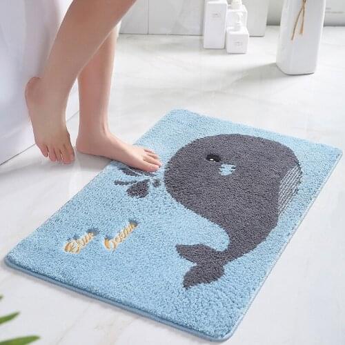 Cartoon Bathroom Mats Strong Water Absorption Toilet Bath Rug Household Non-slip Door Entrance Floor Carpet 4 Sizes