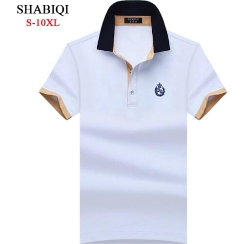 SHABIQI Classic Brand Men shirt Men Polo Shirt Men Short Sleeve Polos Shirt T Designer Polo Shirt Plus Size 6XL 7XL 8XL 9XL 10X