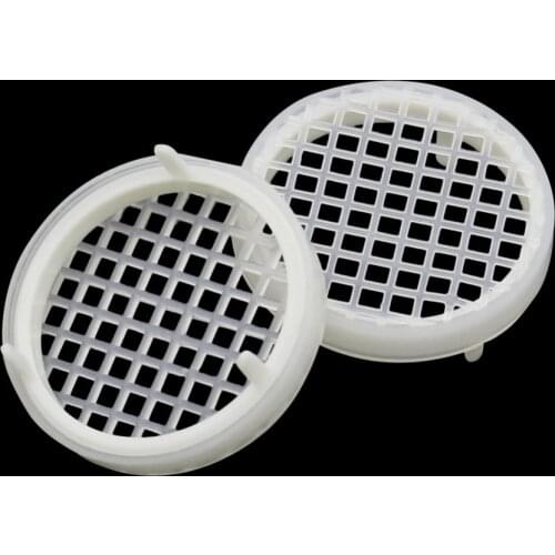 Beekeeping Tools Plastic White Queen Prisoner Cage Bee Tools Queen Cage Bee Hive Circular Door Equipment for Beekeeping 10 Pcs