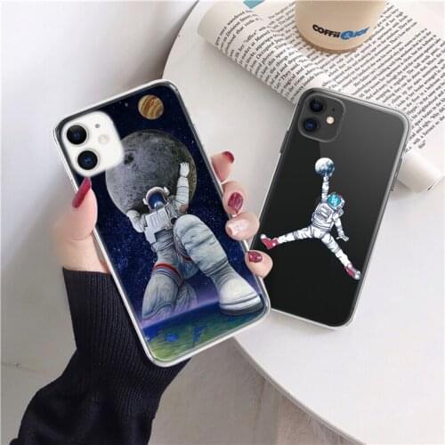 TIDOVE Transparent Cute Astronaut Case For iPhone 11 12 Pro XS Max 12 Mini 6 6s 7 8 Plus X XR 5s SE 2020 Shockproof Back Cover