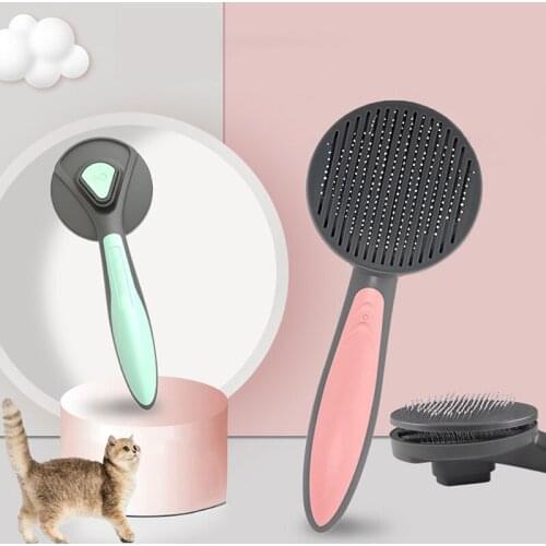Cat Brush Dog Comb Hair Removes Pet Hair Comb For Cat Grooming Hair Cleaner Cleaning Beauty Products Self Cleaning Slicker Brush