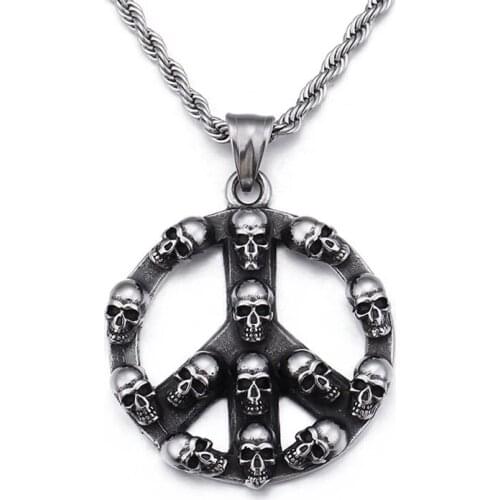 Hip Hop Punk Street Retro Titanium Steel Trendy Male Steamed Head Pendant