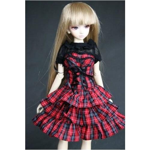 [wamami] 244# Red Plaid Dress/Shirt/Suit 1/4 MSD 1/3 1/6 SD DZ AOD Luts BJD Dollfie