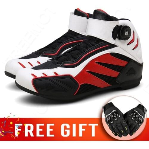 Security Boots Motorcycle Boots for Motocross Mens Boots Motorbike Riding Racing Botas Moto Boots Studded Off-road Racing Shoes