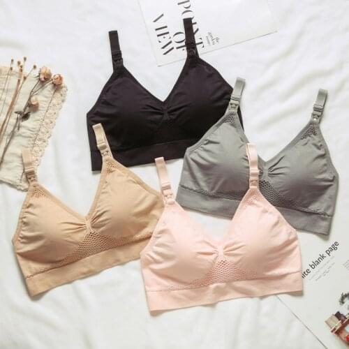 Women Breastfeeding Bra High Elastic Maternity Bra Breathable Nursing Underwear Plus Size