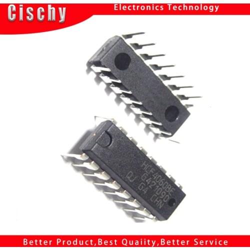 10pcs/lot CD4060BE HCF4060BE HCF4060 CD4060 DIP16 14-level binary serial count