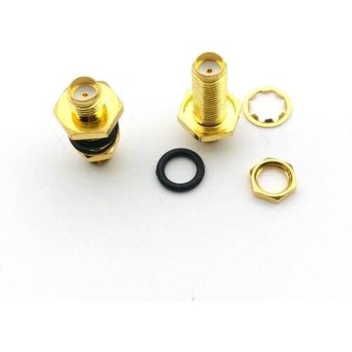 100pcs SMA Female Jack RF Connector Straight Coaxial Converter Adapter Panel Connectors