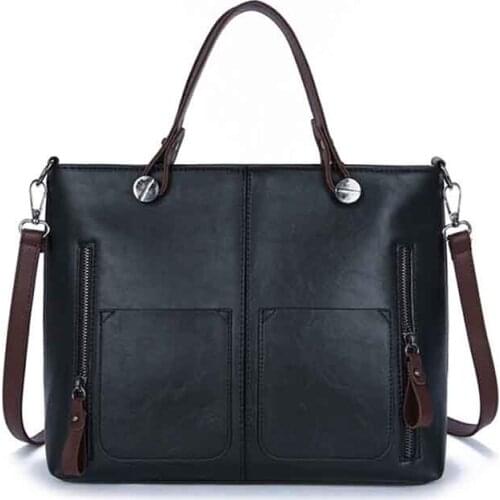 2021 large capacity Vintage Luxury Handbag Female Causal Totes Bag Leather Women Handbag Messenger Bag Clutch Handbags