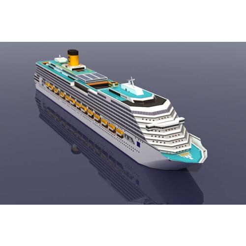 Costa Pacifica Cruise Ship 3D Paper Model DIY Puzzle Manual Papercrafts Toy