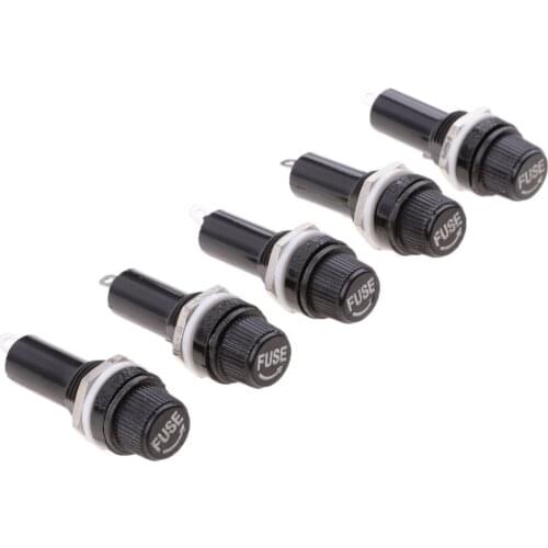 5pcs Panel Mounting Locking Nut Fuse Holder For 6x30mm Tube Fuse