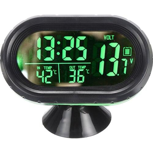 3 In 1 Car LED Backlight Display Electronic Digital Clock/Temperature/Voltmeter Car Styling Decoration Interior Accessories