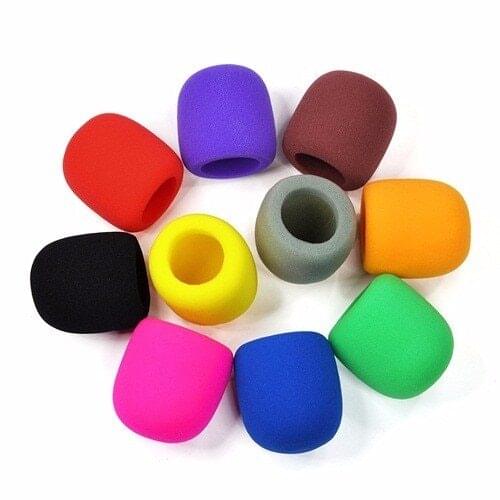 Free Shipping 10 Pcs Colors Handheld Stage Microphone Windscreen Foam Mic Cover Karaoke DJ