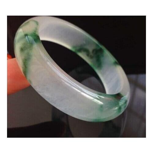 Free shipping ~$wholesale_jewelry_wig$ beautiful Chinese Natural Grade A Jadeite Bangle Bracelet 60mm