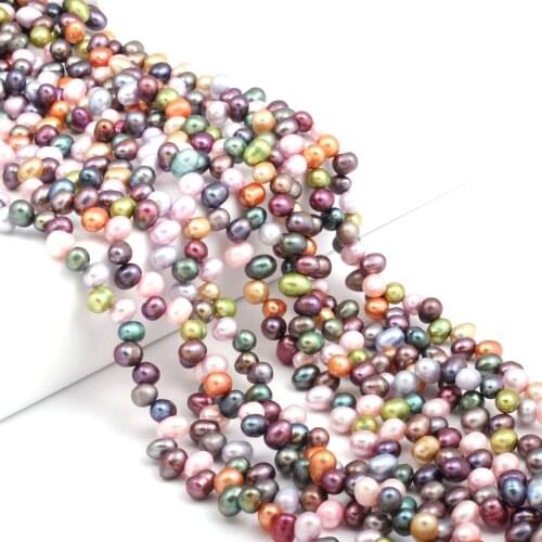 6-7mm Irregular Natural Freshwater Pearl Loose Beads for Necklace Bracelet Jewelry Making DIY Accessories for Women Wholesale