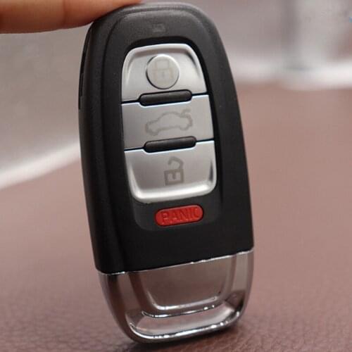 DAKATU Smart Remote Key Shell Case 3+1 Butons For Audi A4L/A6L/A5/A7/A8/Q5/Q7/S5/S6/S7/S8 with Small key blade +Battery Holder