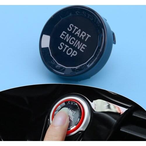 Black Start Stop Engine Ignition Button Cover Trim Decoration Fit For BMW E Chassis E60 E70 E71 E72 E83 E84 E90 E91 E92 E93