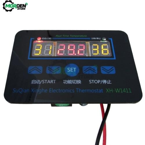 W1411 AC 110V 220V DC 12V LED Digital Temperature Controller Thermostat Switch Sensor For Greenhouses Aquatic Animal Dropship