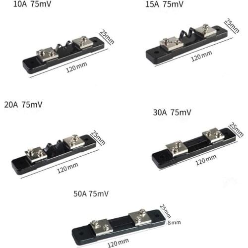 FL-2 DC Current Shunt 10/15/20/30/50A 75mV Shunt Resistor for DC Current Meter Ammeter