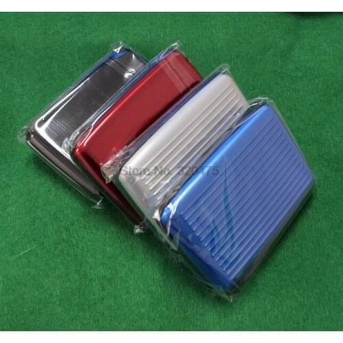 DHL 500pcs high quality Aluminum Metal Bankcard Blocking Hard Case Wallet Credit Card storage card holder