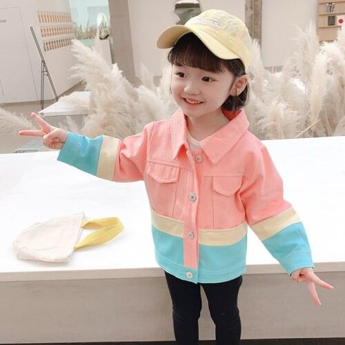 Girls Babys Kids Coat Jacket Outwear 2021 Splicing Spring Autumn Overcoat Top Sport Zipper Princess Toddler Childrens Clothing