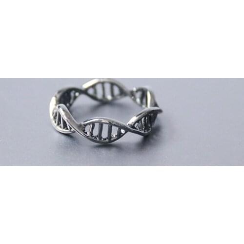 Wholesale 10pc/lot Wholesale Fashion Rings DNA Chemistry Molecule Women Science Jewelry Ring Can Mix Color Size 7