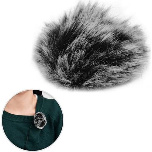 Clip-on Lavalier Microphone Windscreen Furry Windshield Compatible with Boya M1 and Other Most Lapel Mic Photography Accessories