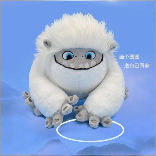 Yeti plush Toy Movie Anime Snowman Plush Fluffy White Hair Monster Plush Backpack Gift for Children Birthday Gift