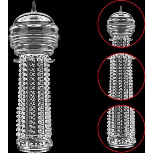 Silicone Delay Condom Penis Extender Penis Sleeve Sex Toys for Men Dildo Toys Reusable Cock Sleeve G Point Stimulation