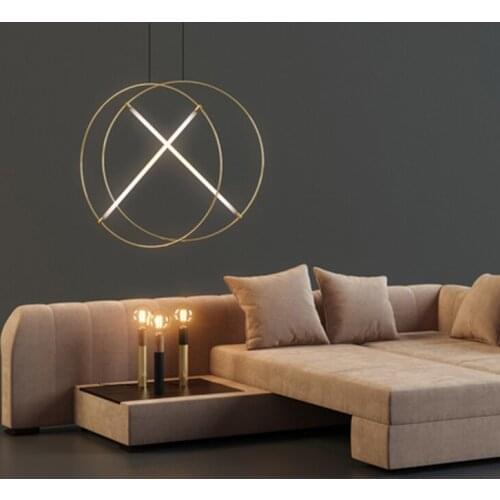 Nordic postmodern minimalist dining room living room model room cafe villa project creative personality chandelier