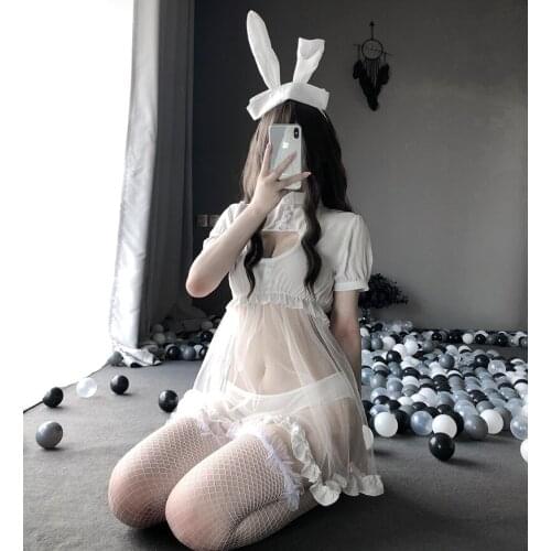 Sexy Nightdress Classic Bunny Girl Cosplay Outfit Black Japanese Anime Rabbit Uniform Porno Party for Women Sex Lingerie AV Sets