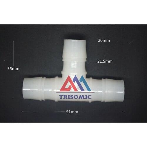 20mm T tpye equant Connector Equal Tube Joiner Material PE Plastic Fitting Fish Tank Airline Aquarium