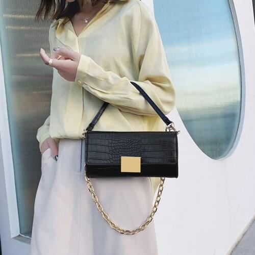 Underarm bag chain single shoulder small womens bag simple versatile square Hand Bag Purse Satchel Handbag purse and handbag