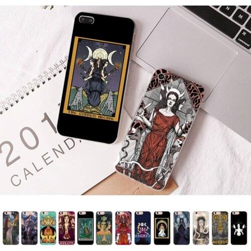 FHNBLJ Hecate Tarot Card Triple Moon Goddess Phone Case for iPhone 11 12 pro XS MAX 8 7 6 6S Plus X 5S SE 2020 XR cover