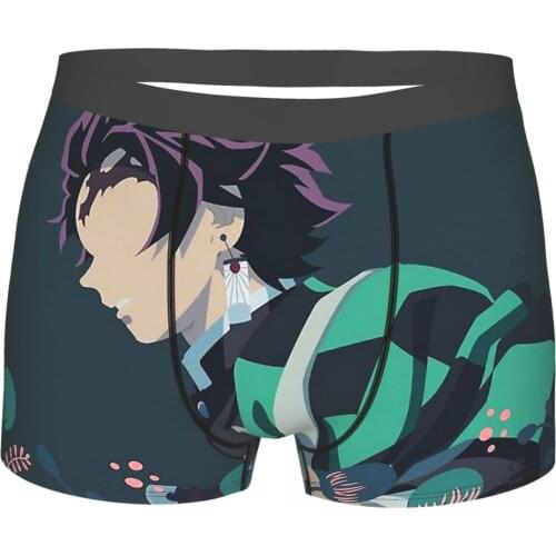 On Kimetsu No Yaiba Demon Slayer Anime Underpants Breathbale Panties Man Underwear Comfortable Shorts Boxer Briefs