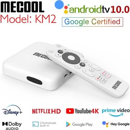 Mecool KM2 Netflix 4K Android 10.0 TV Box Amlogic S905X2 2GB DDR4 8GB SPDIF Ethernet WiFi Prime Video HDR 10 Widevine L1 TVBOX