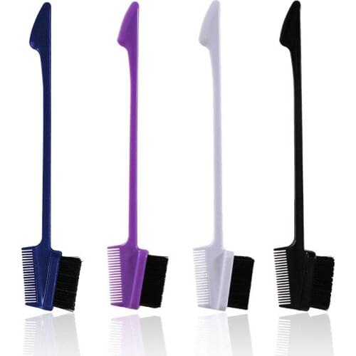 1pcs Multi-Function Eyebrow Brush Hairline Broken Hair Shape Carving Cleaning Brush Tools Hair Brush Salon Hairdressing Tool