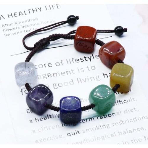 1PCS Adjustable Chakra Energy Yoga Meditation Bracelet Natural Stone Healing Jewelry Women Bracelets For Drop Shipping