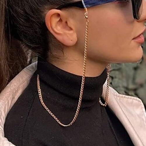 2021 Chic Mask Chain Necklace for Women Gold Color Sunglasses Chain on Neck Lanyard Eyewear Straps Safety Mask Accessories