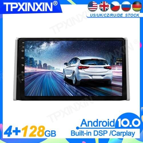 4GB+128GB Android10.0 For Toyota RAV4 2019-2020 Head Unit Car Multimedia Player Auto Radio Tape Recorder GPS Navigation DSP IPS